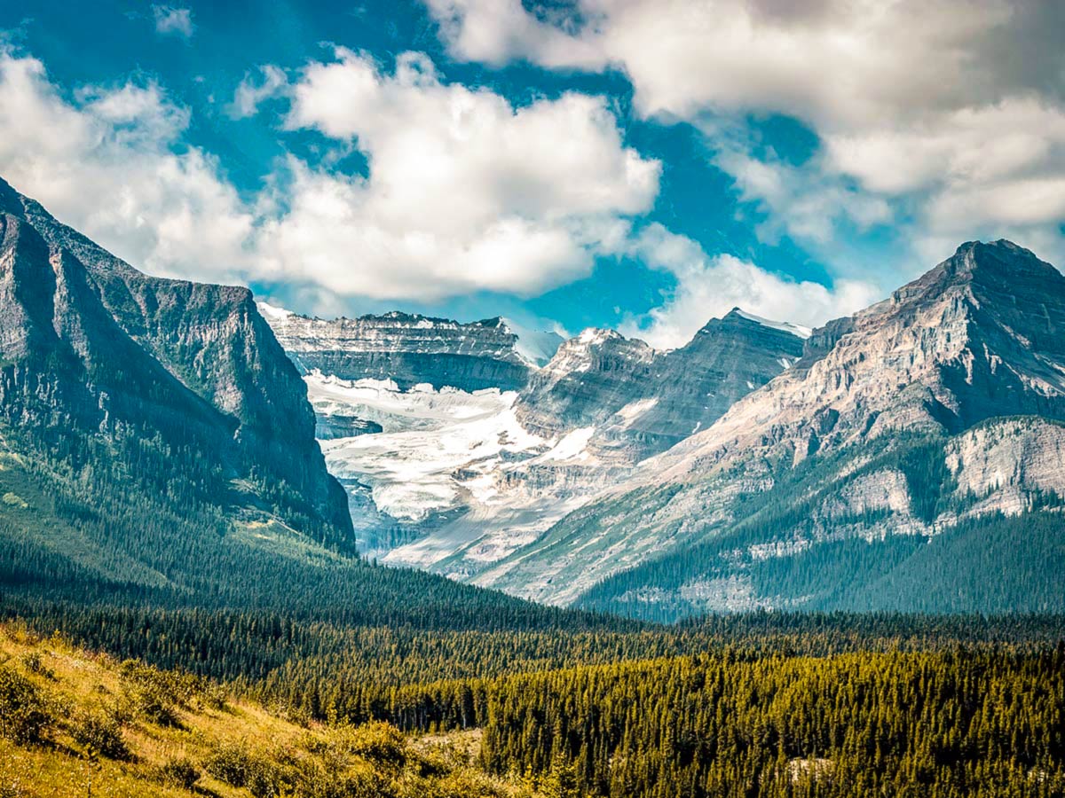 Beautiful valley visited on a guided 12 day tour in the Canadian Rocky Mountains