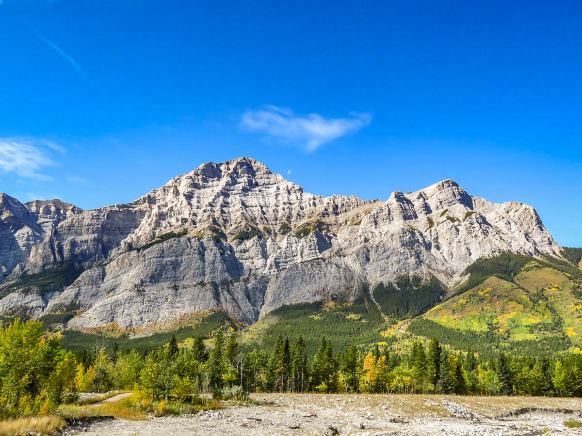 Beautiful peaks of the Canadian Rocku Mountains seen in Kananaskis Country