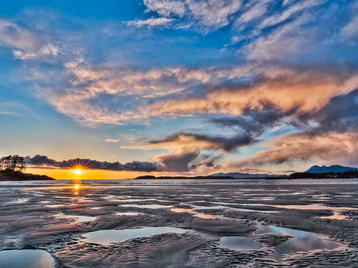 Sunset over the Vancouver Island