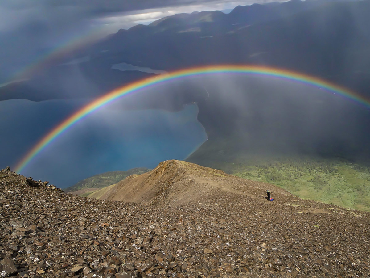 Rainbow in the Canadian Rocky Mountains