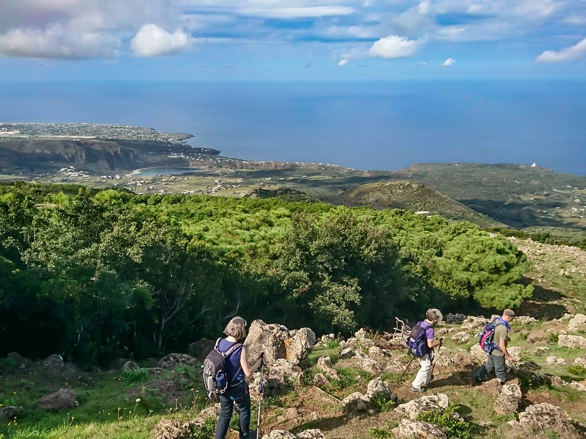 Panoramic views from the hike in the Pantelleria Island from Sicily, Italy