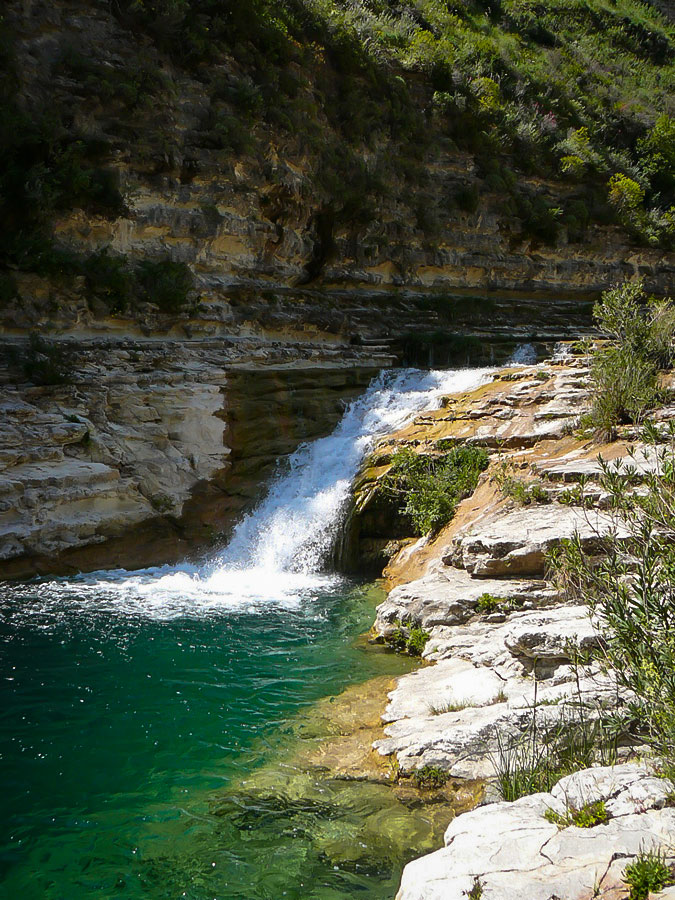 Beautiful waterfall near Syracuse seen on a guided tour in Southern Italy