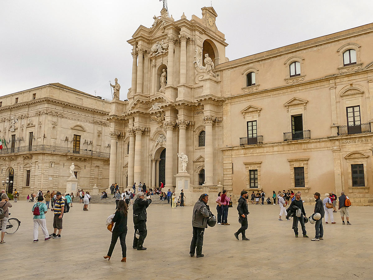 Beautiful oldtown seen in Syracuse on a guided trip in south of Sicily