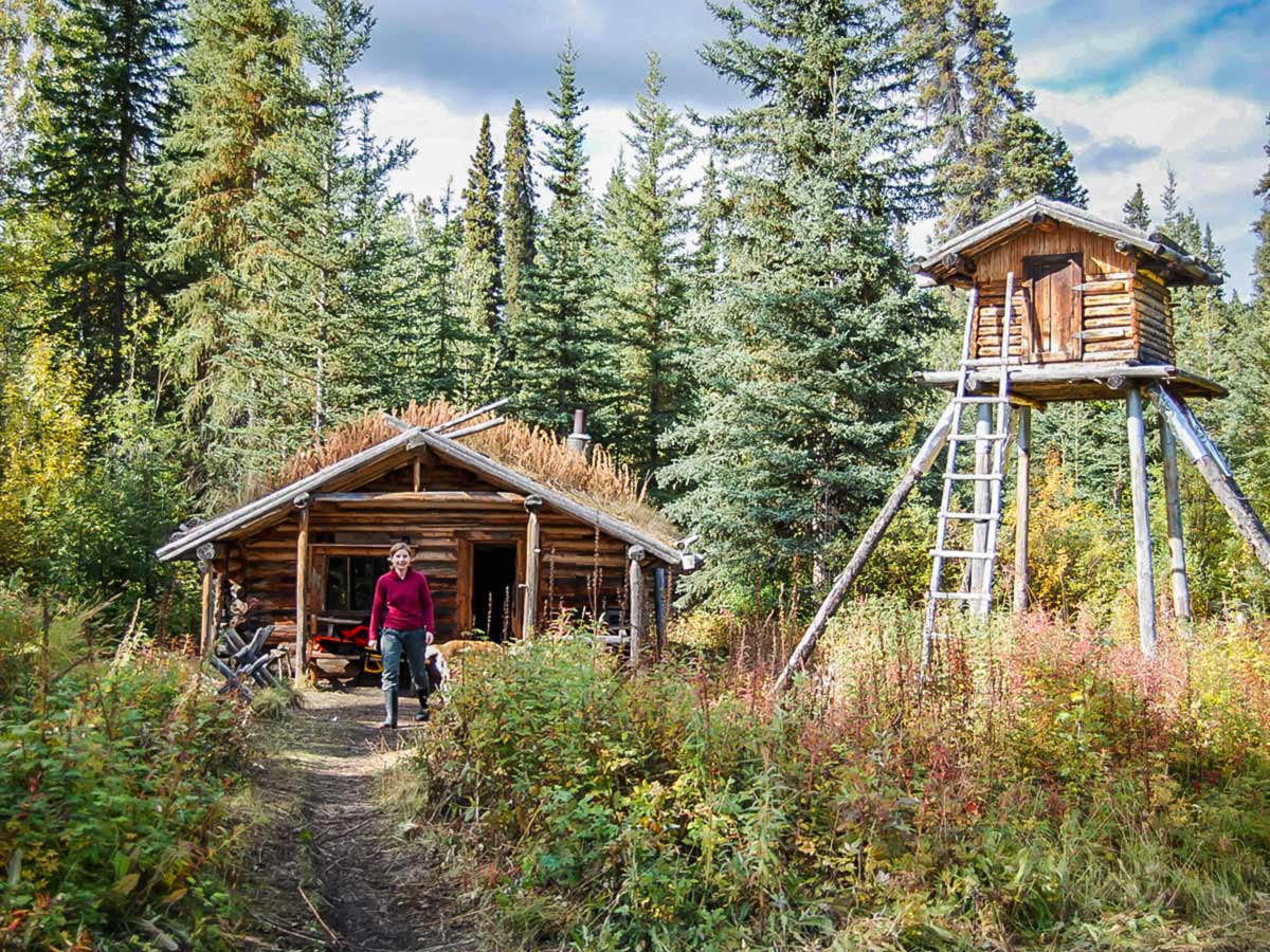 Log Cabins along the Big Salmon River, Yukon, Canada