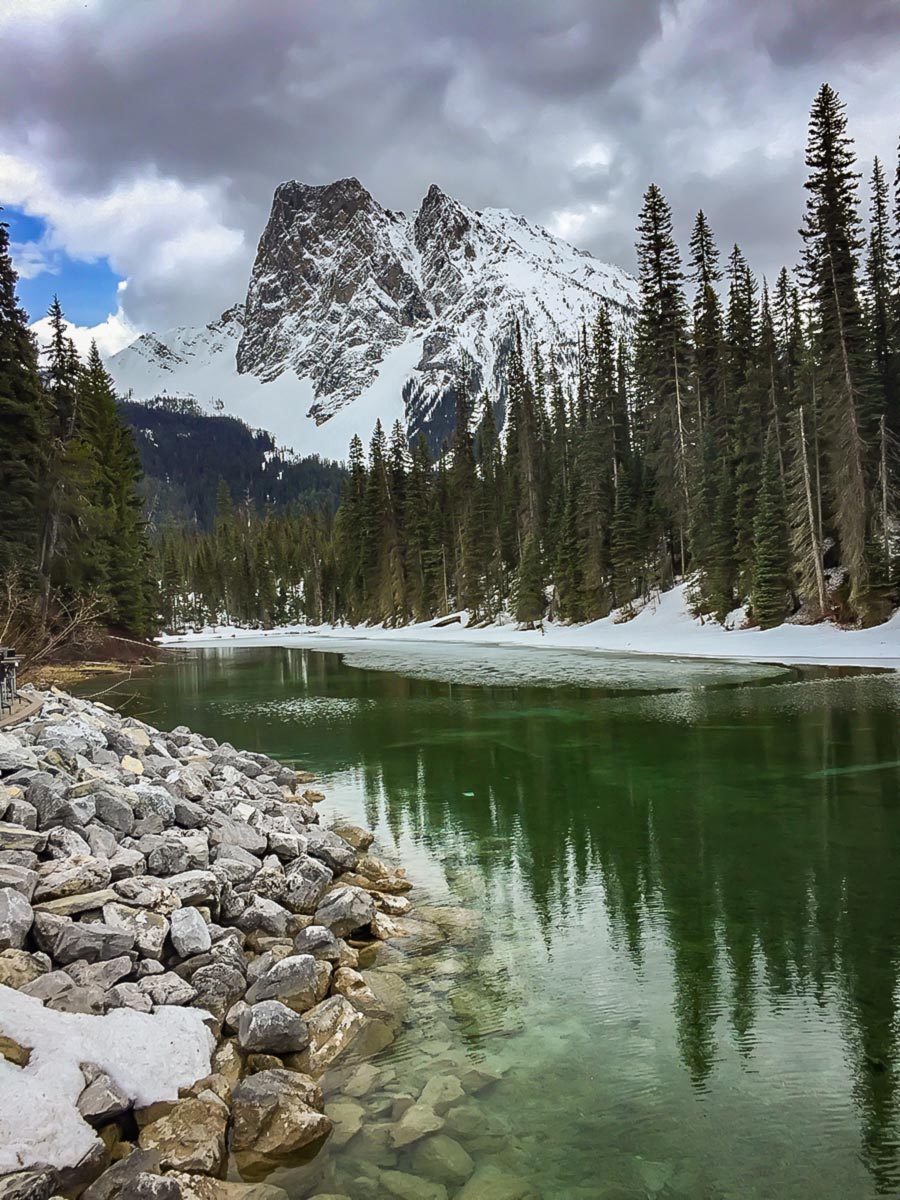 Emerald Lake in Banff National Park seen, on a guided tour from Rockies to Alaska (Canada and USA)