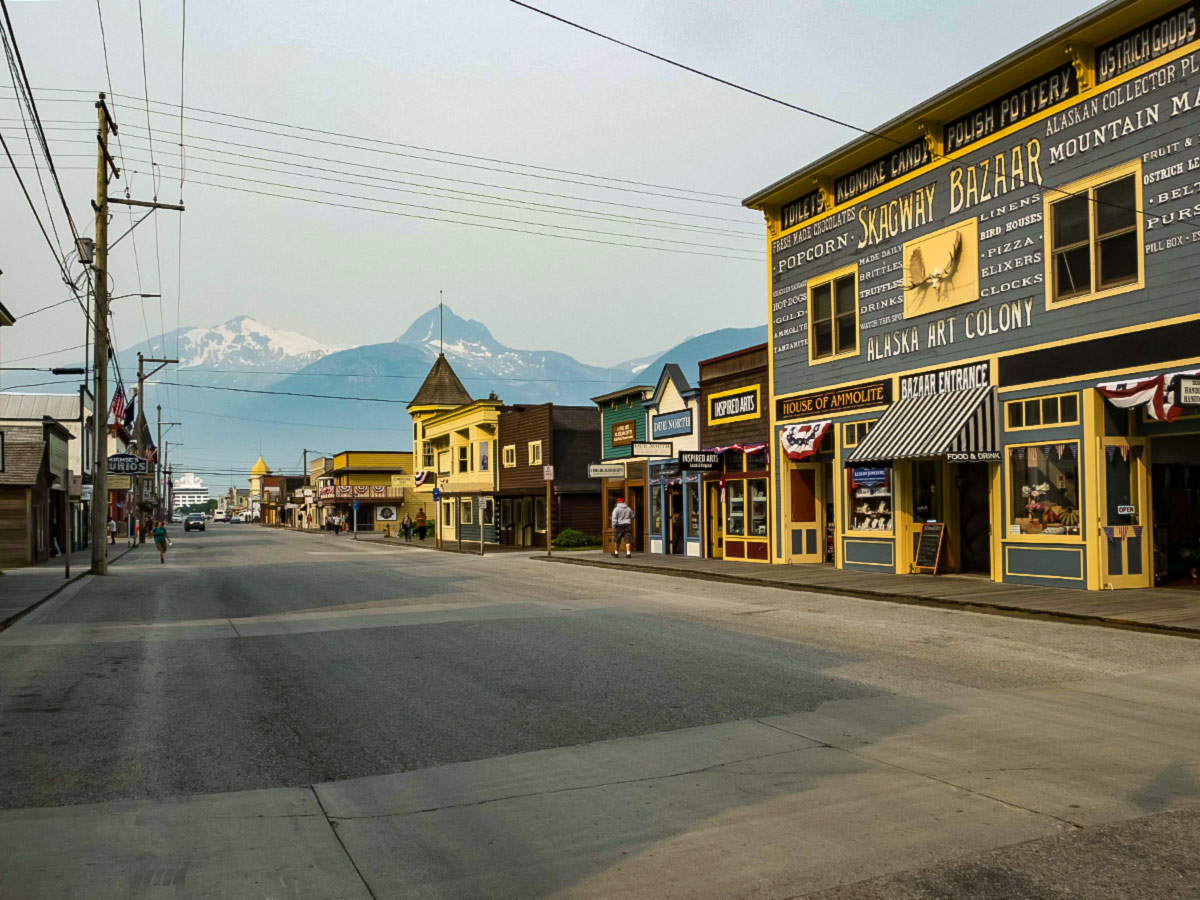Skagway Downtown, visited on a guided tour from Rockies to Alaska