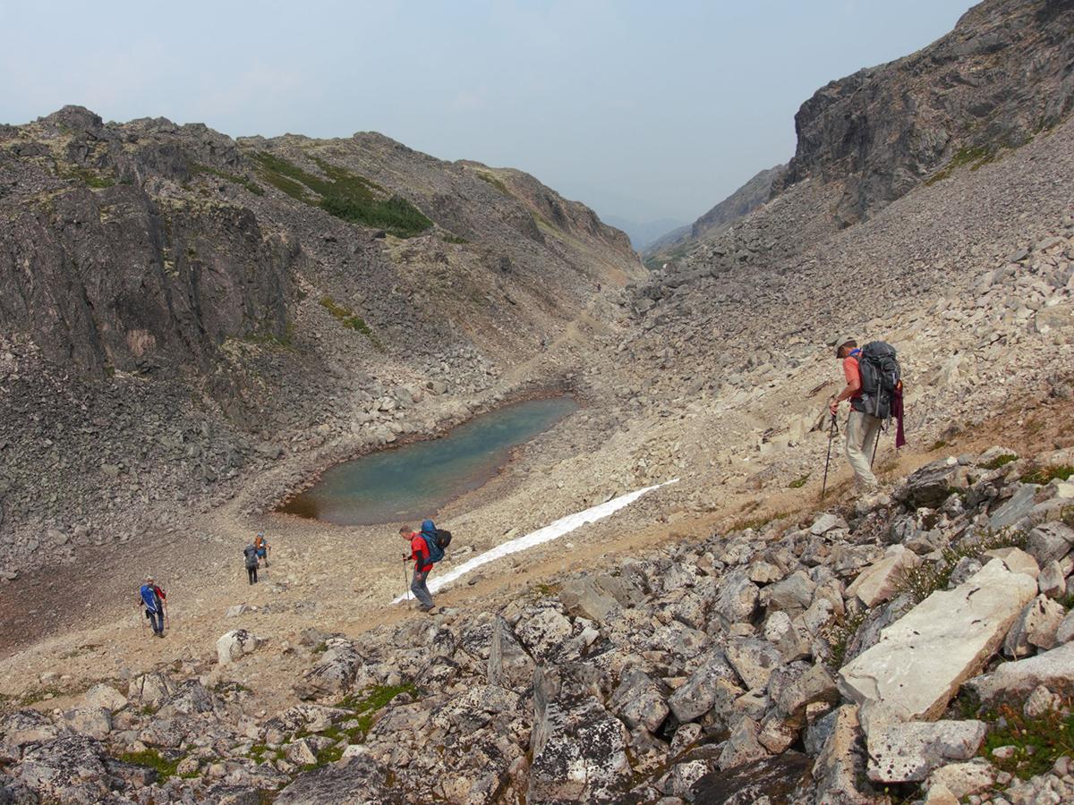 Alpine lakes along the Chilkoot Tral in Alaska and Canada