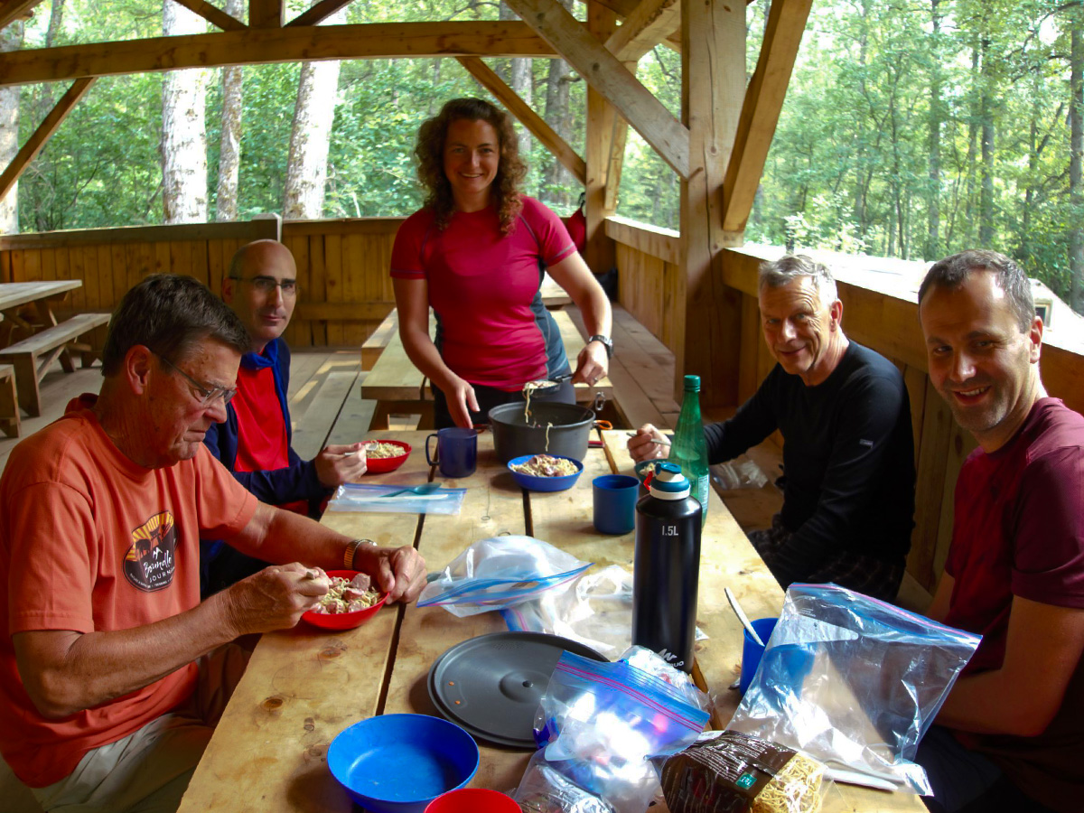 Dinner in Camp along the Chilkoot Trail