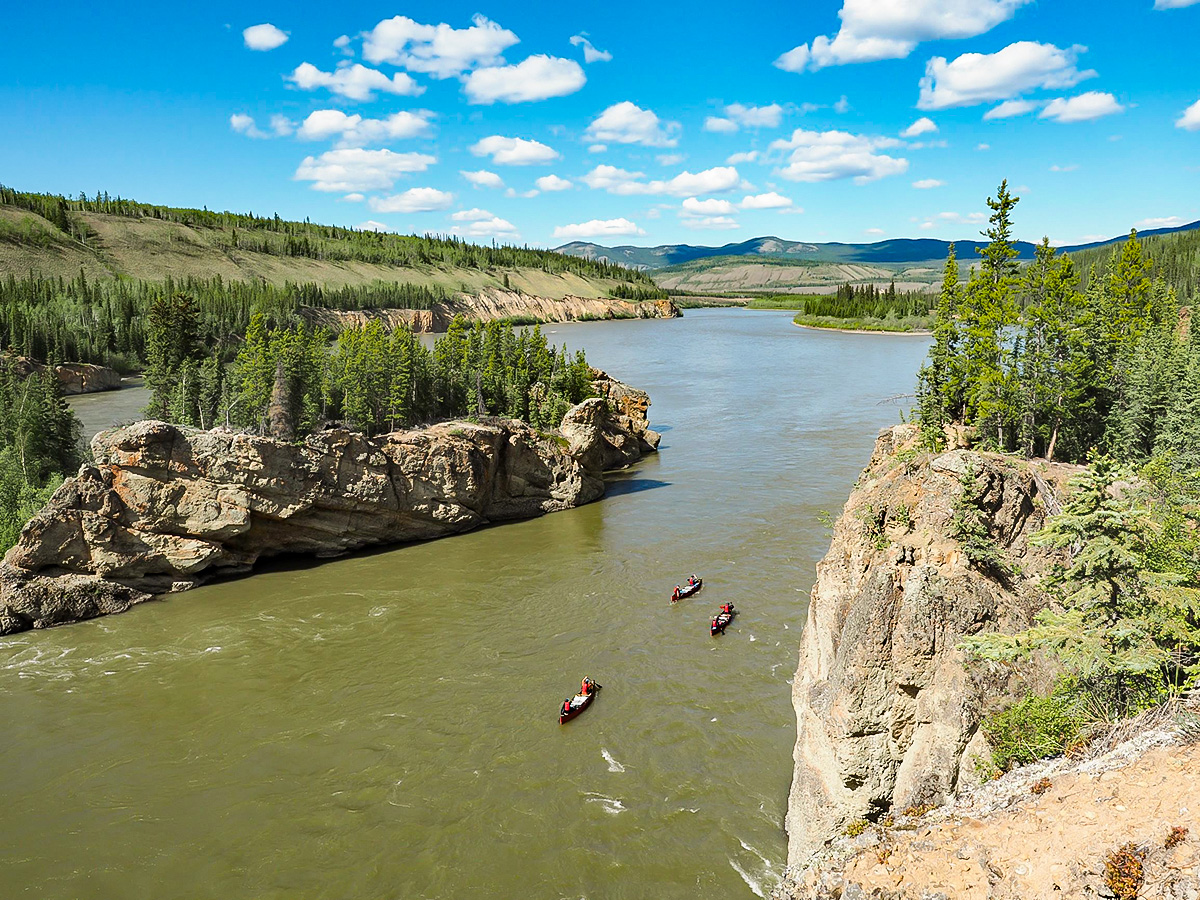 The Gold Rush Tour includes canoeying on Teslin and Yukon Rivers