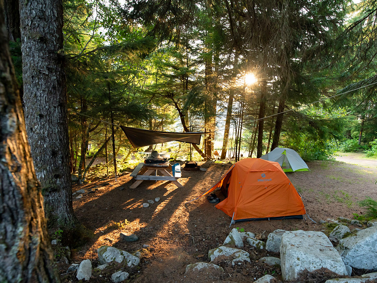 Camping sunset on a Gold Rush Tour in Yukon