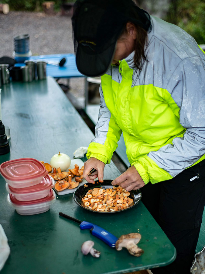 Cooking in camp on a Gold Rush Tour in Alaska and Yukon