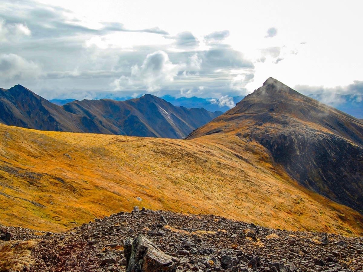 Trekking in the Tombstone Territorial Park views