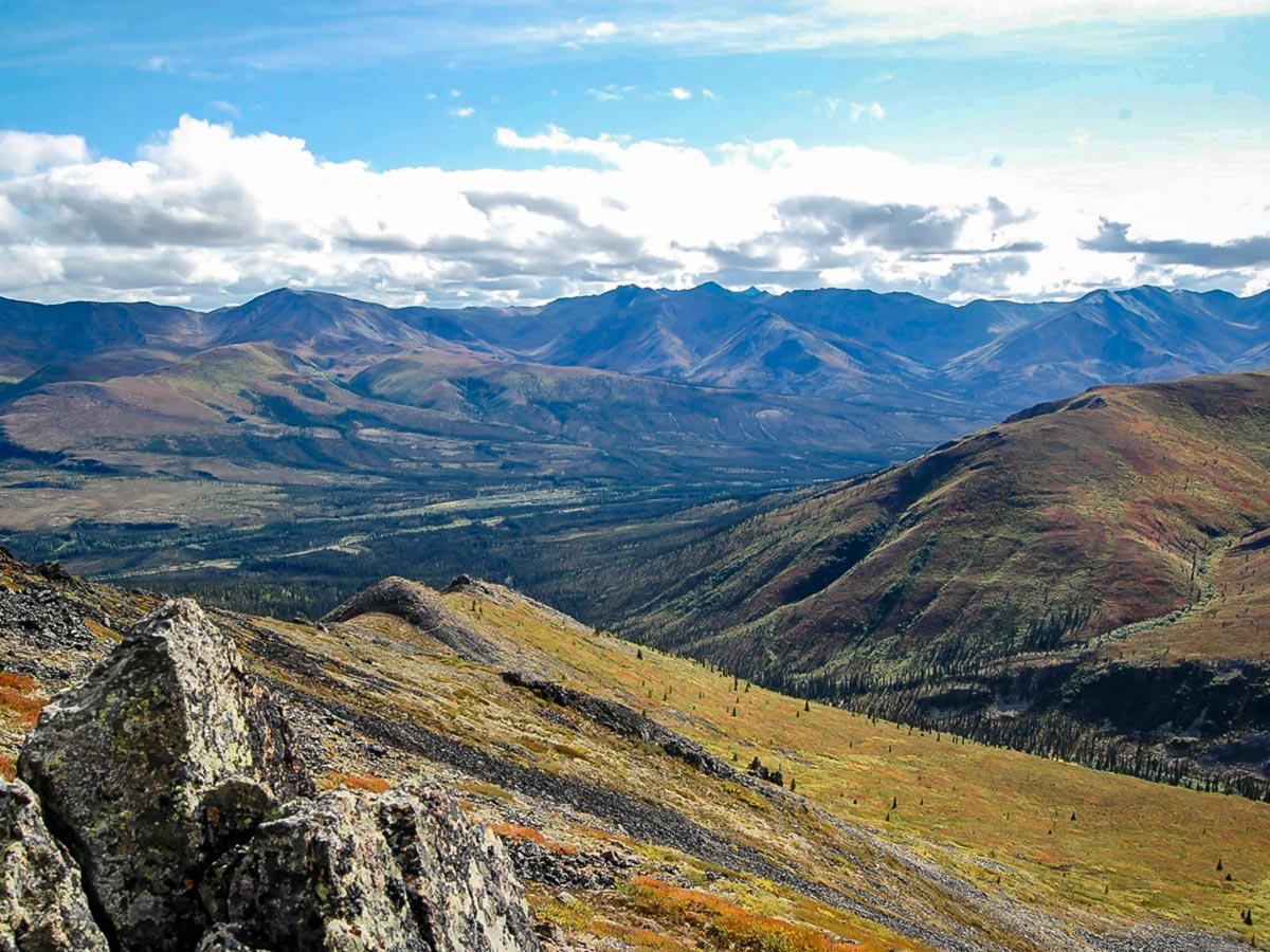 Panoramic views of the Tombstone Territorial Park in Yukon Canada