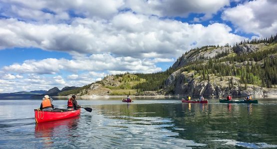 Yukon River Canoeing Tour includes crossing the Lake Laberge