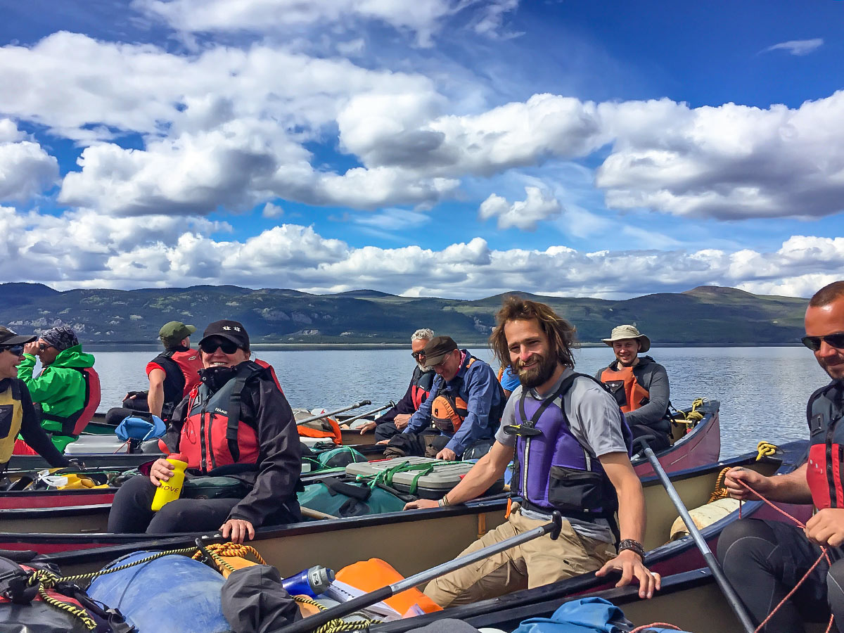 Floating stop on Yukon River, Canada