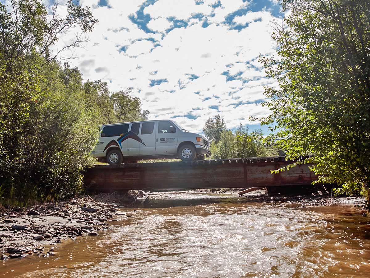 Van in Dawson city (Yukon, Canada)