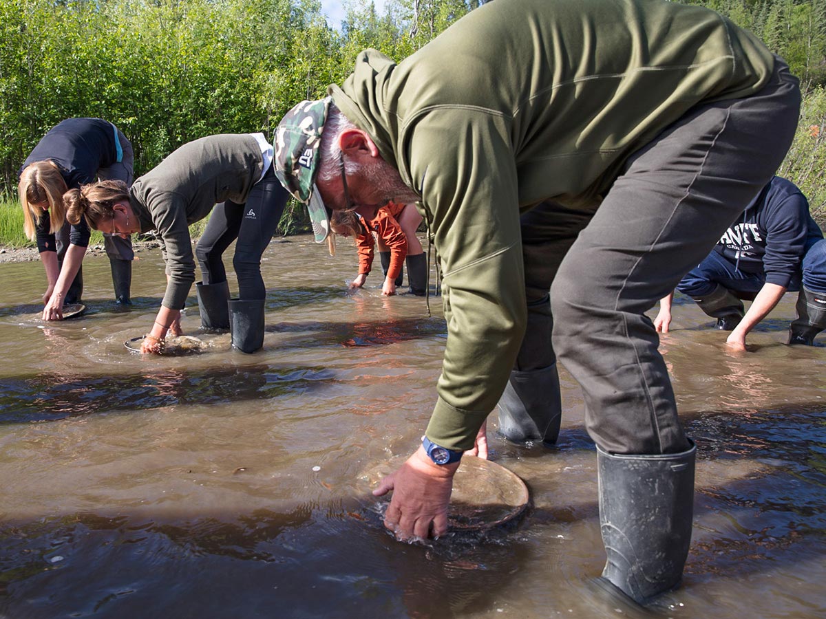 Yukon River Canoeing Tour includes activities, such as gold panning