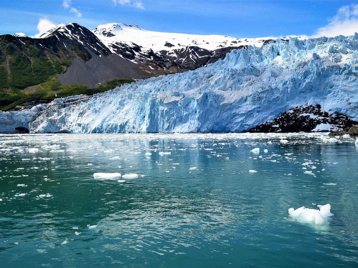 Hiking to Portage Glacier on a guided hiking tour to Alaska