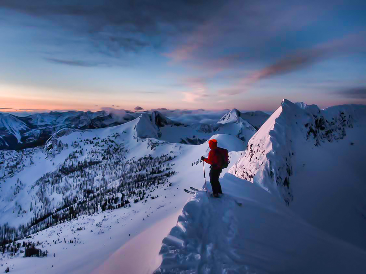 Downhill skiing in British Columbia