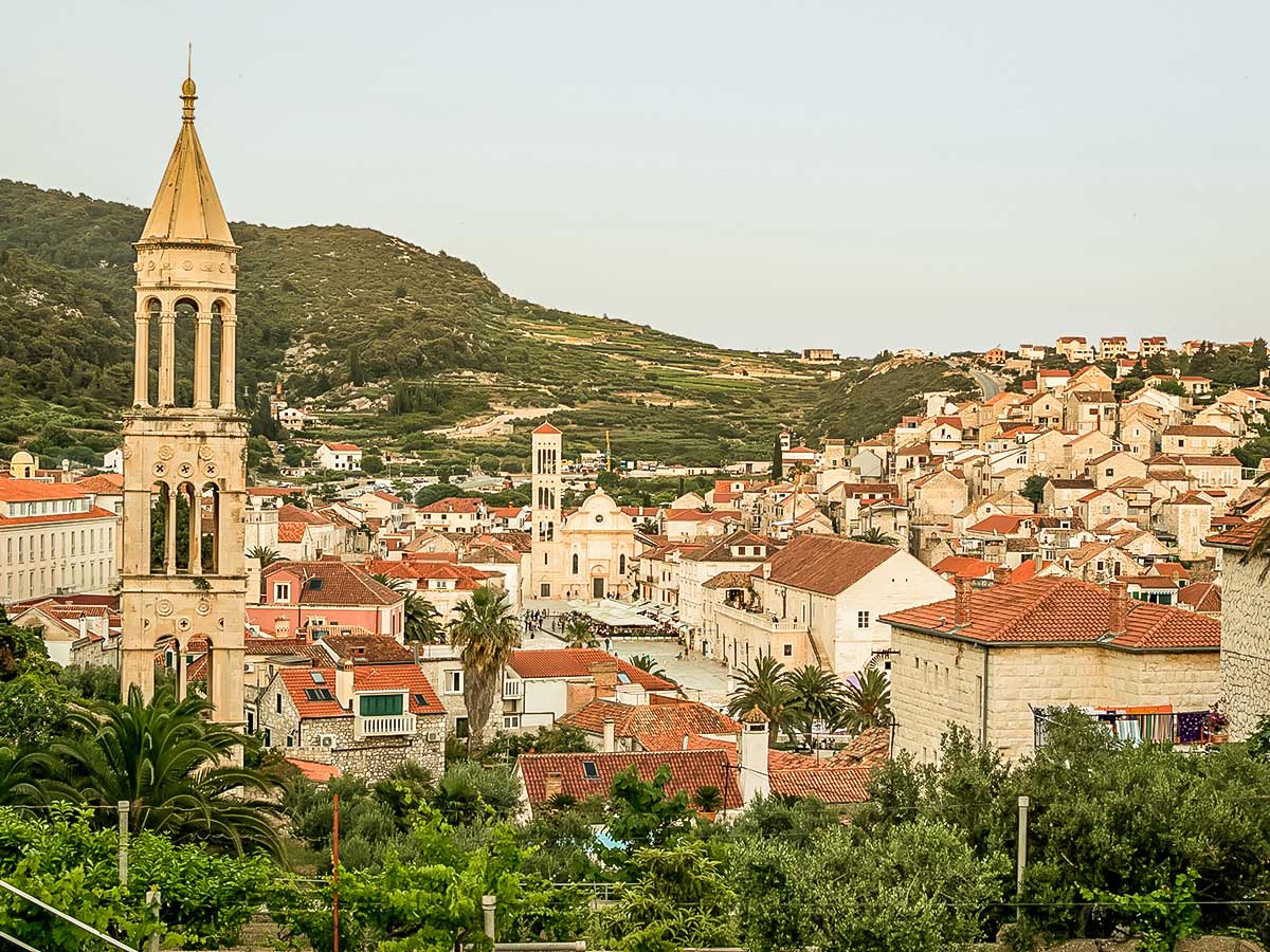 Beautiful oldtown of Hvar visited on 3 day Sailing Adventure in Croatia