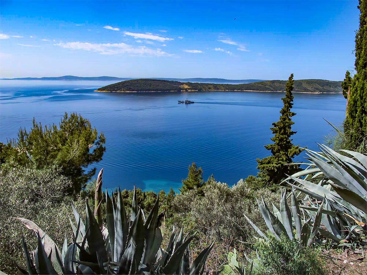 Views of the sea from Marjan Peninsula in Split Croatia