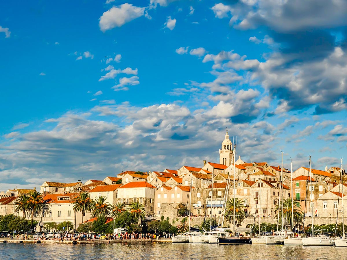 Stunning views of the Korcula Island in Croatia on a guided tour to Dalmatia