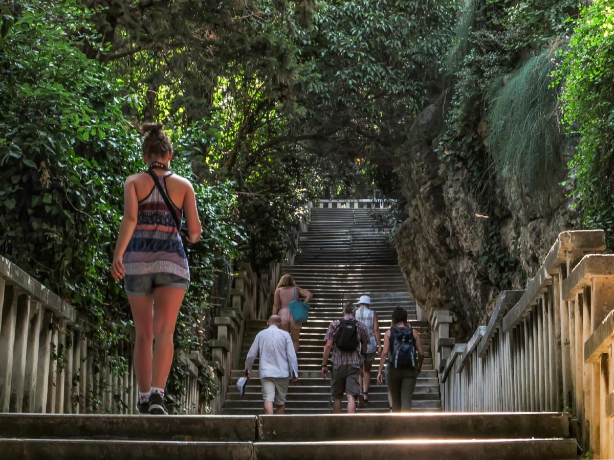 Beautiful stairs in Split seen on a guided otur in Croatia