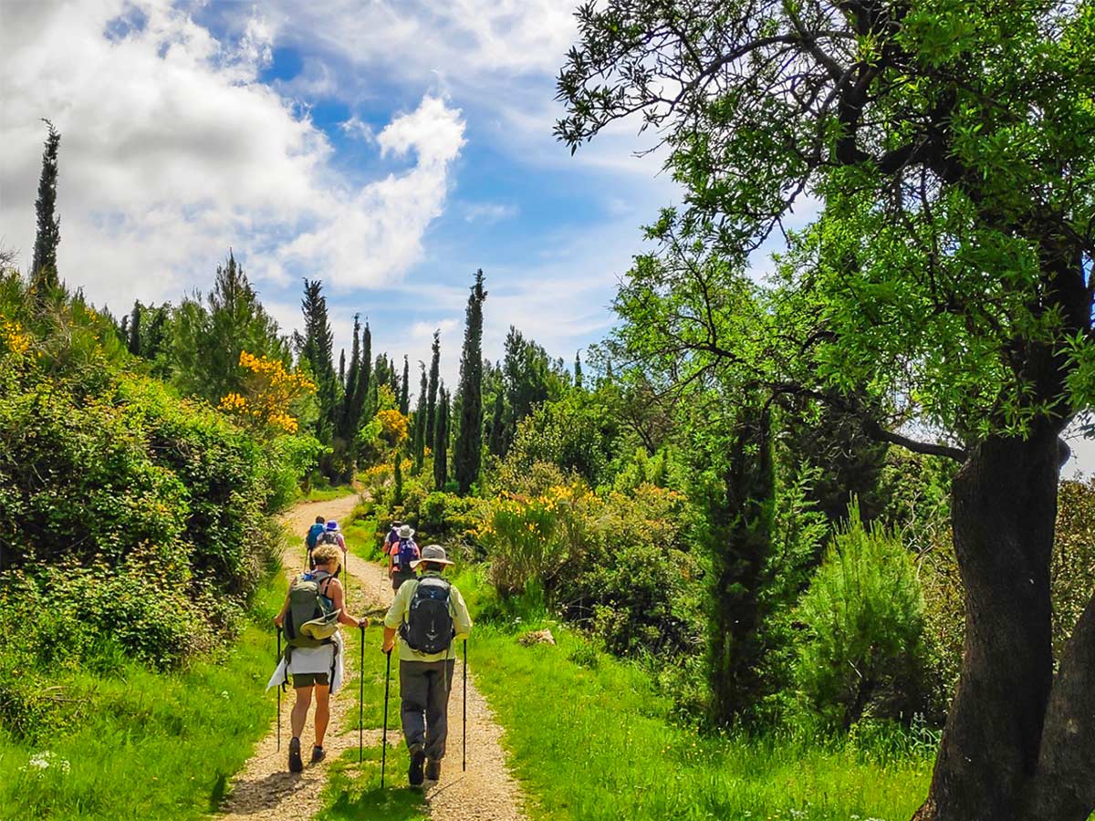 Group of hikers trekking from Split to Dubrovnik on a self guided tour