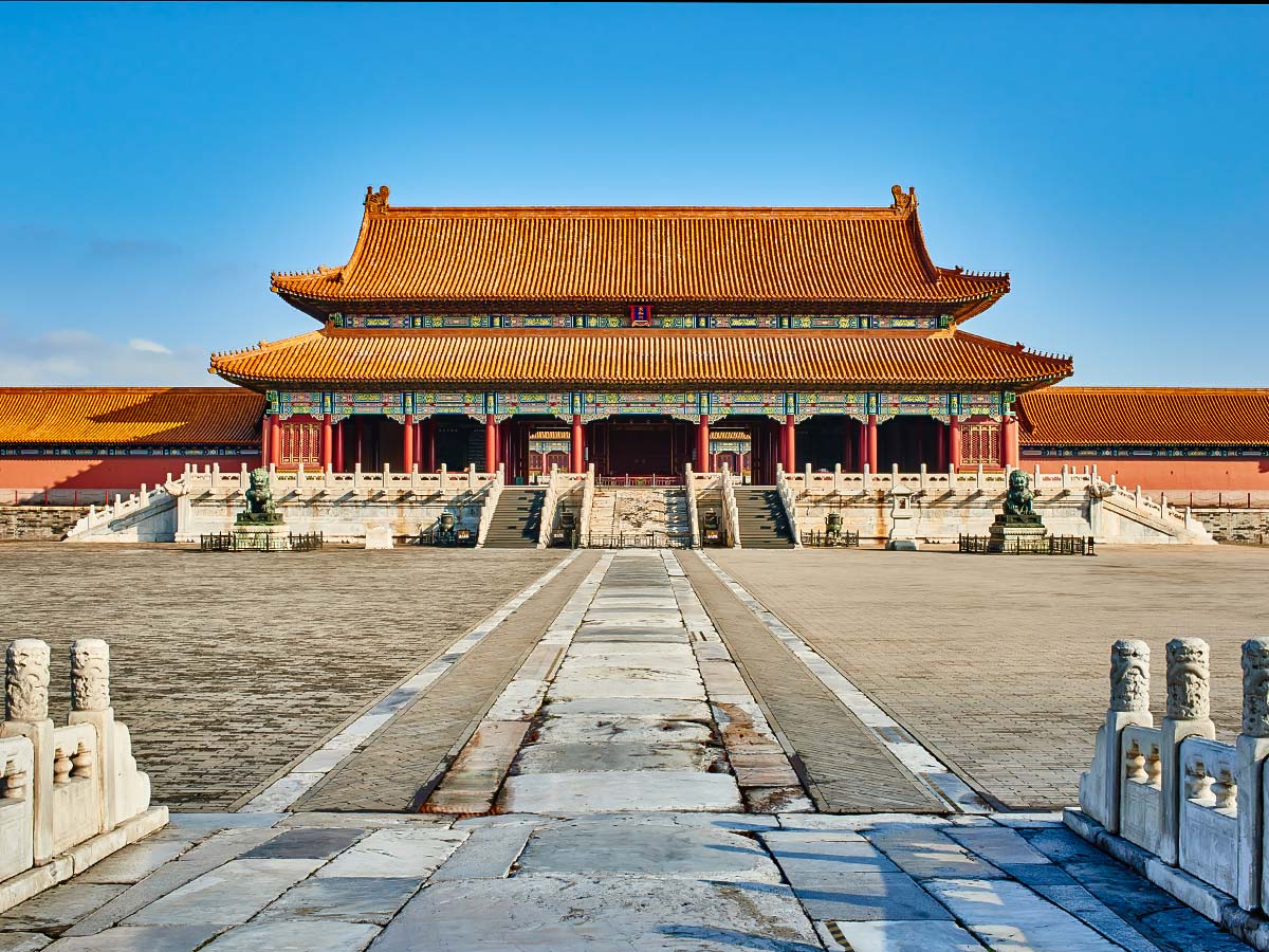 The Forbidden City in Beijing as seen on the Walking the Great Wall Tour