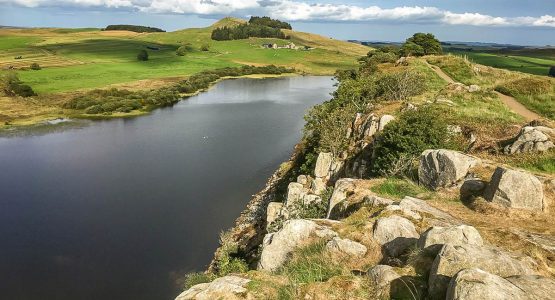 Greenlee Lough as seen on a self guided tour in England along the Hadrians Wall Path