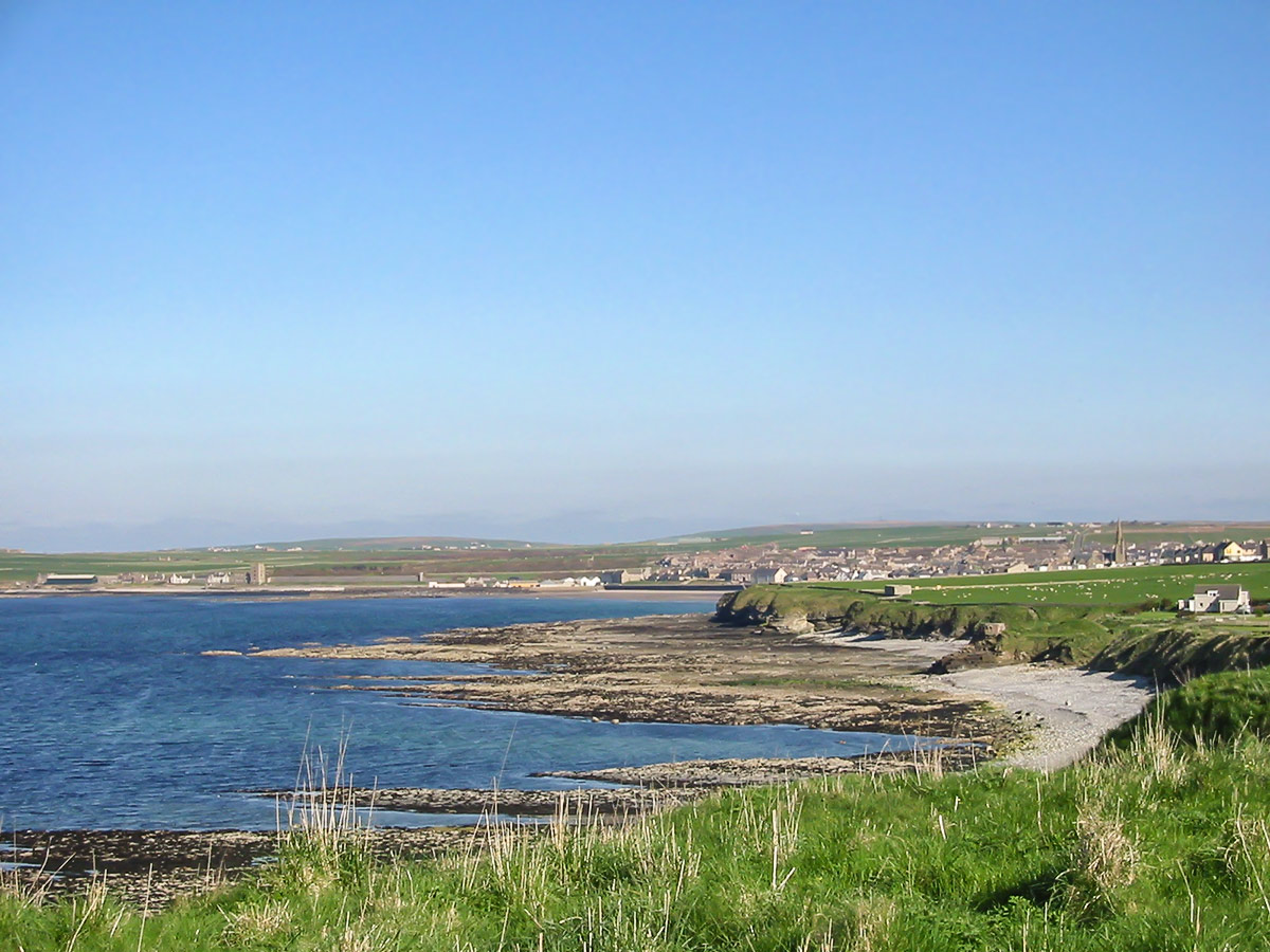 Looking at Thurso from a distance on a North Highland Way route