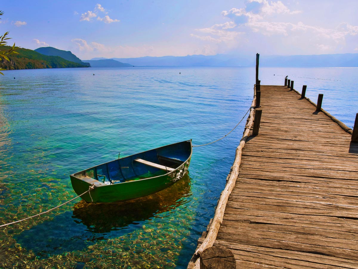 Bay of bones dock as seen on Hiking Kosovo and Macedonia Tour