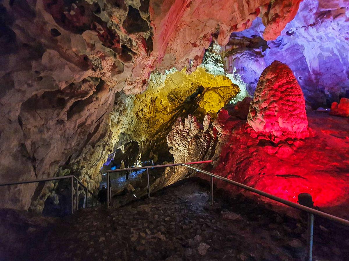 Stunning views Inside the Vrelo Cave in Matka Canyon Skopje Macedonia