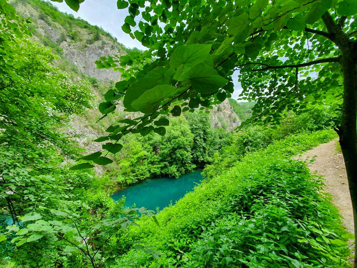 Matka Canyon views on a Macedonia and Kosovo Hiking Tour