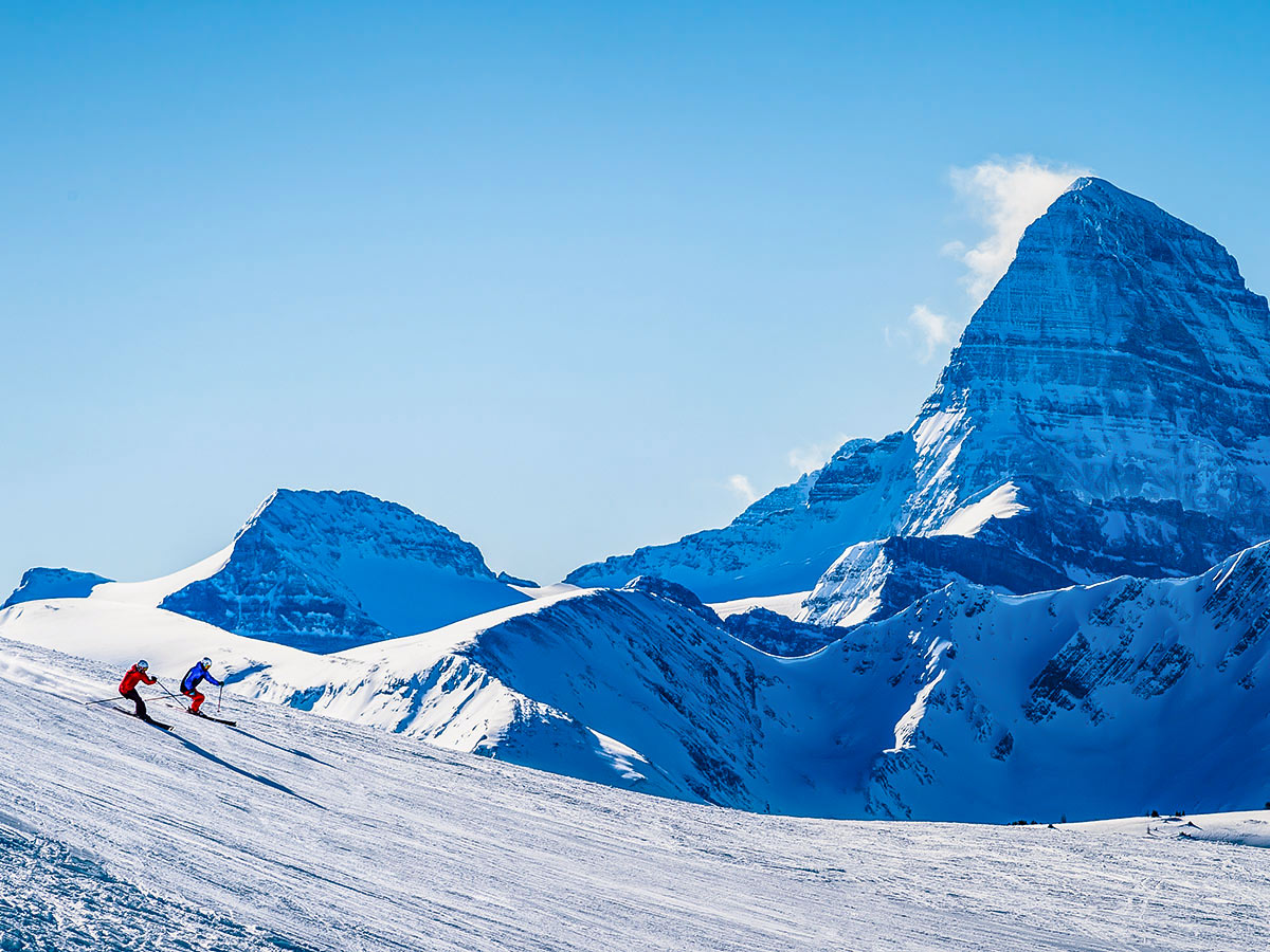 Great snowy slopes and mountain views in British Columbia