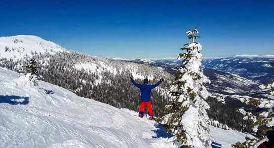 Views from the top of the mountains on Backcountry Ski Tour in Canada