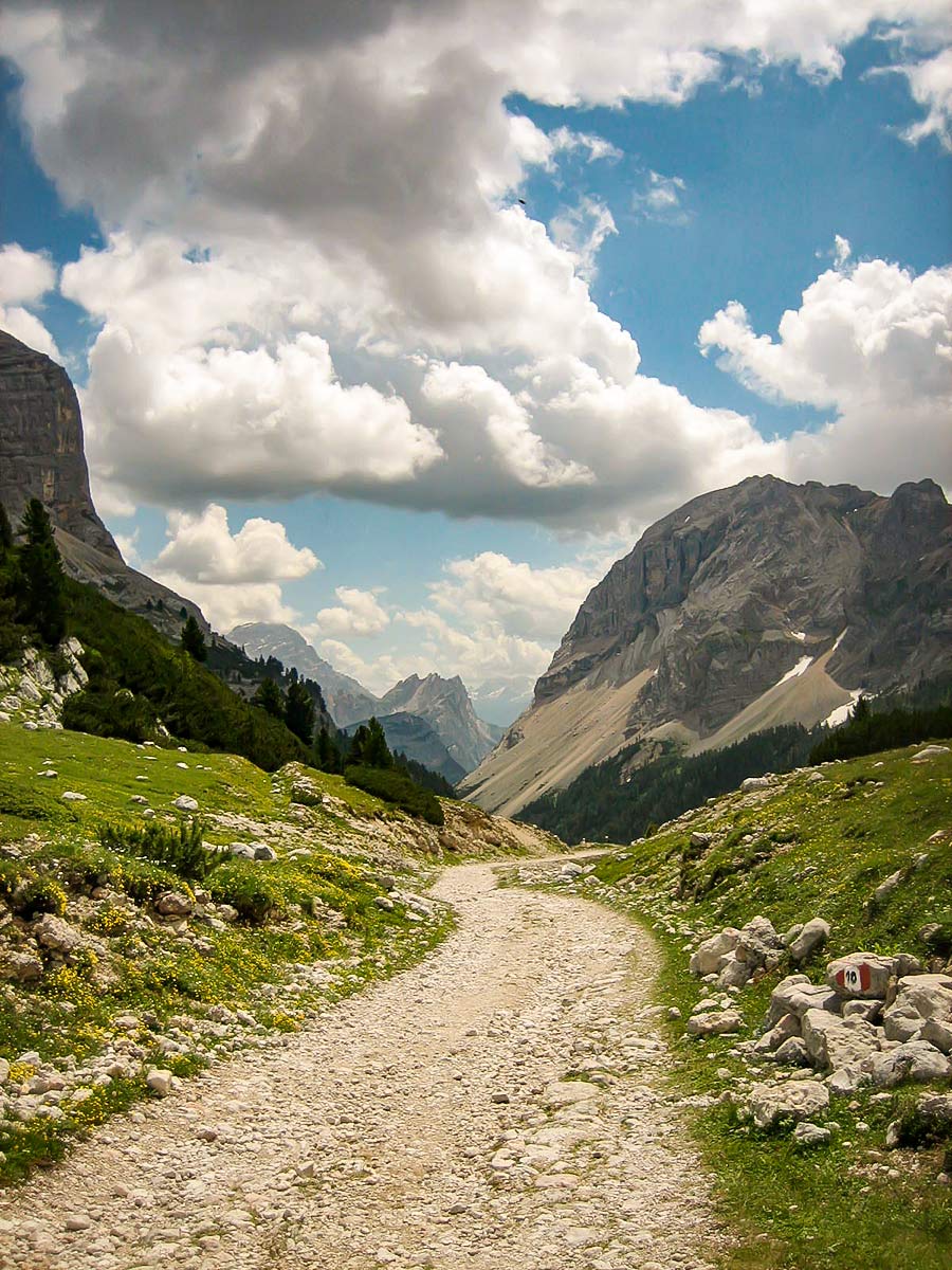 Walking in the beautiful valley on Self Guided Val Badia Trek in Italy