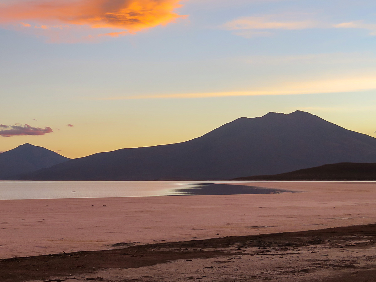 Panoramic view of the Salar de Uyuni in Bolivia