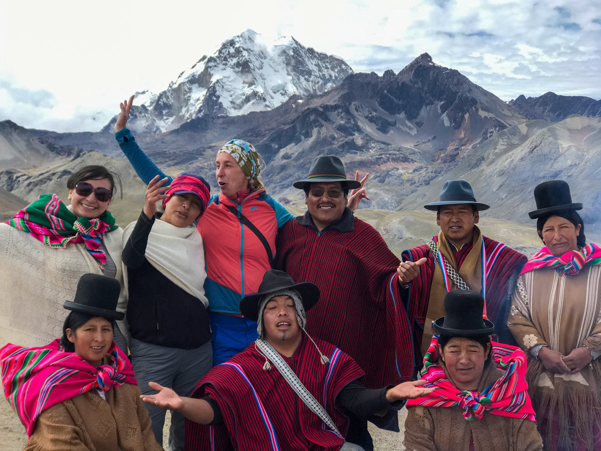 Local folks at Tuni met on trekking tour in Bolivia around Condoriri