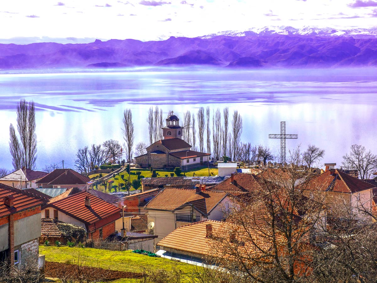 Elshani village visited wile on a hiking tour with a guide near Ohrid Macedonia