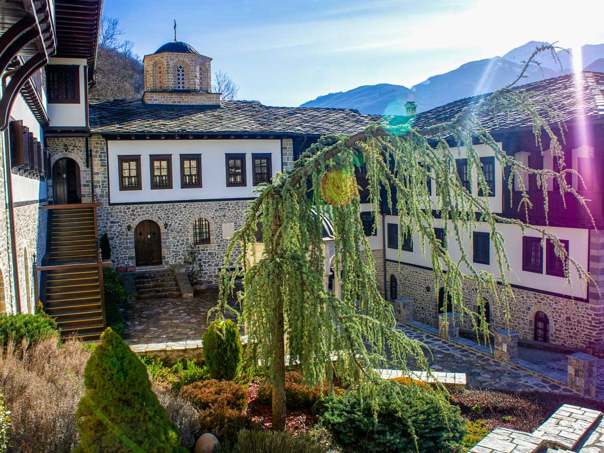 Grand Macedonia Hiking Tour includes visiting Sv Jovan Bigorski Monastery Macedonia