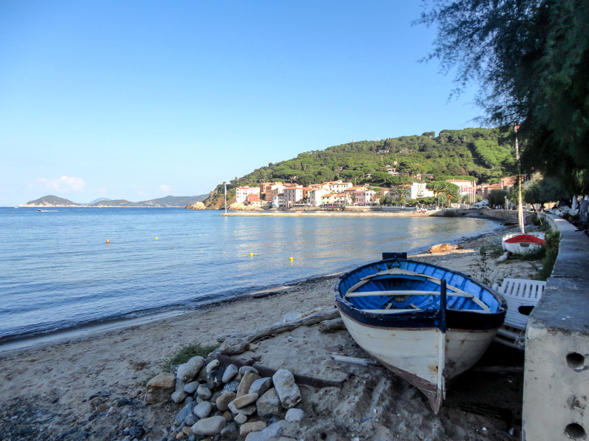 Beautiful beach in Elba Island visited on self guided tour