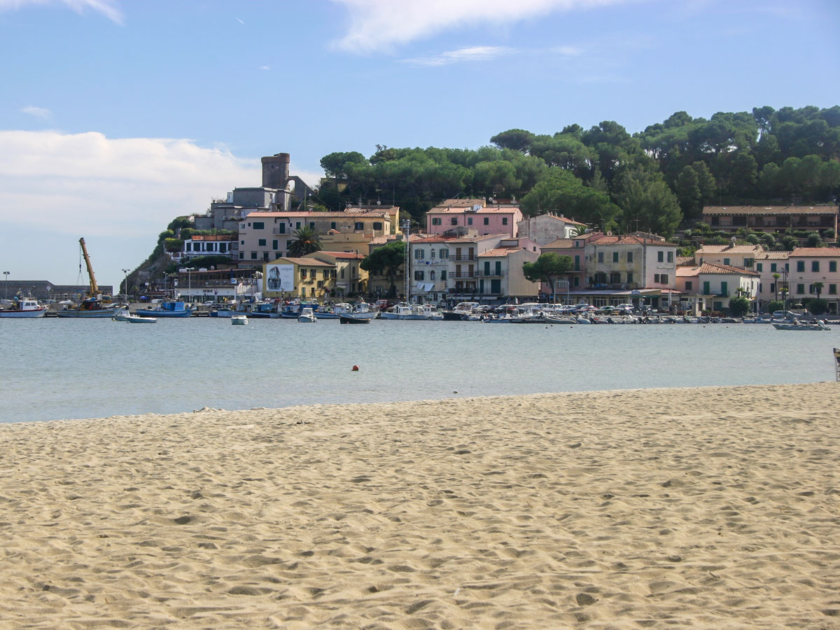 Empty beach in Elba Island seen on self guided walking tour