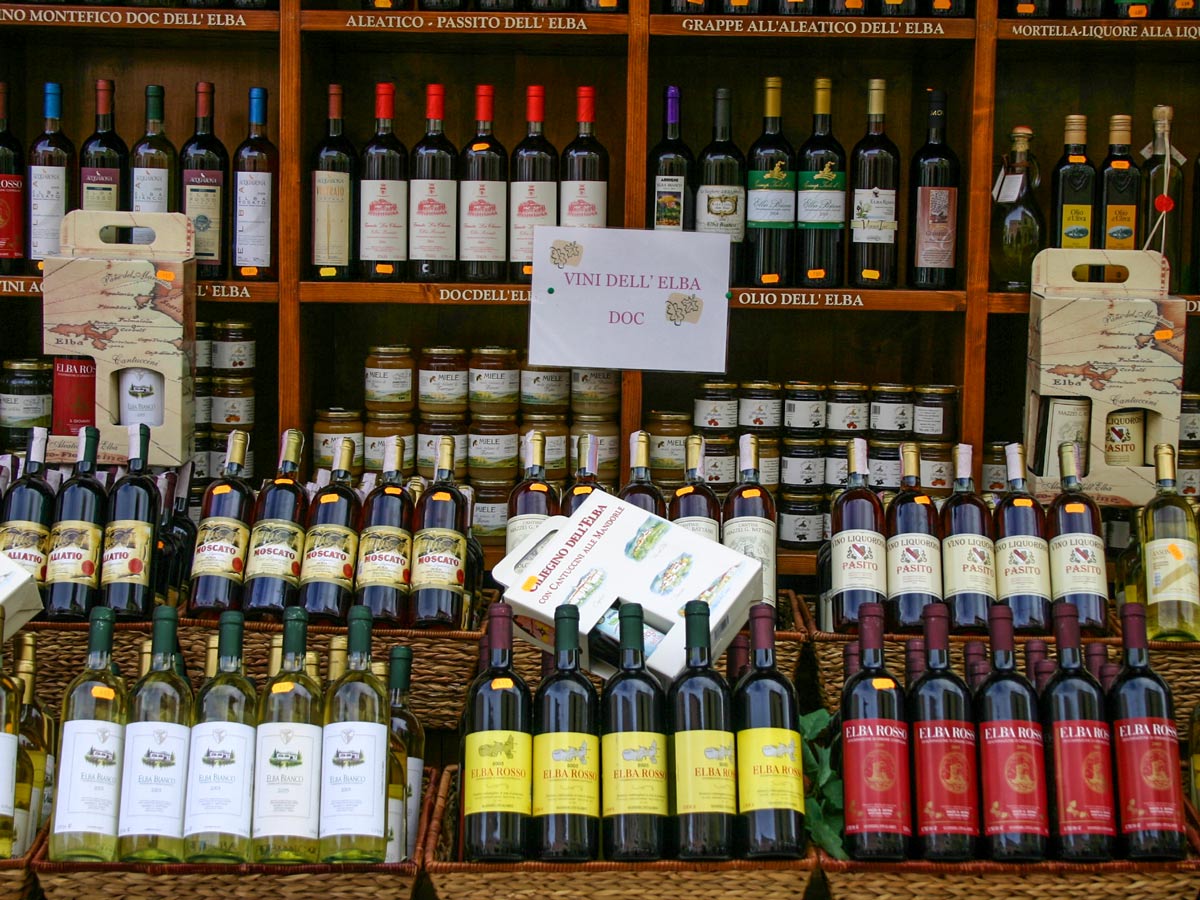 Wine selection Elba Island Italy
