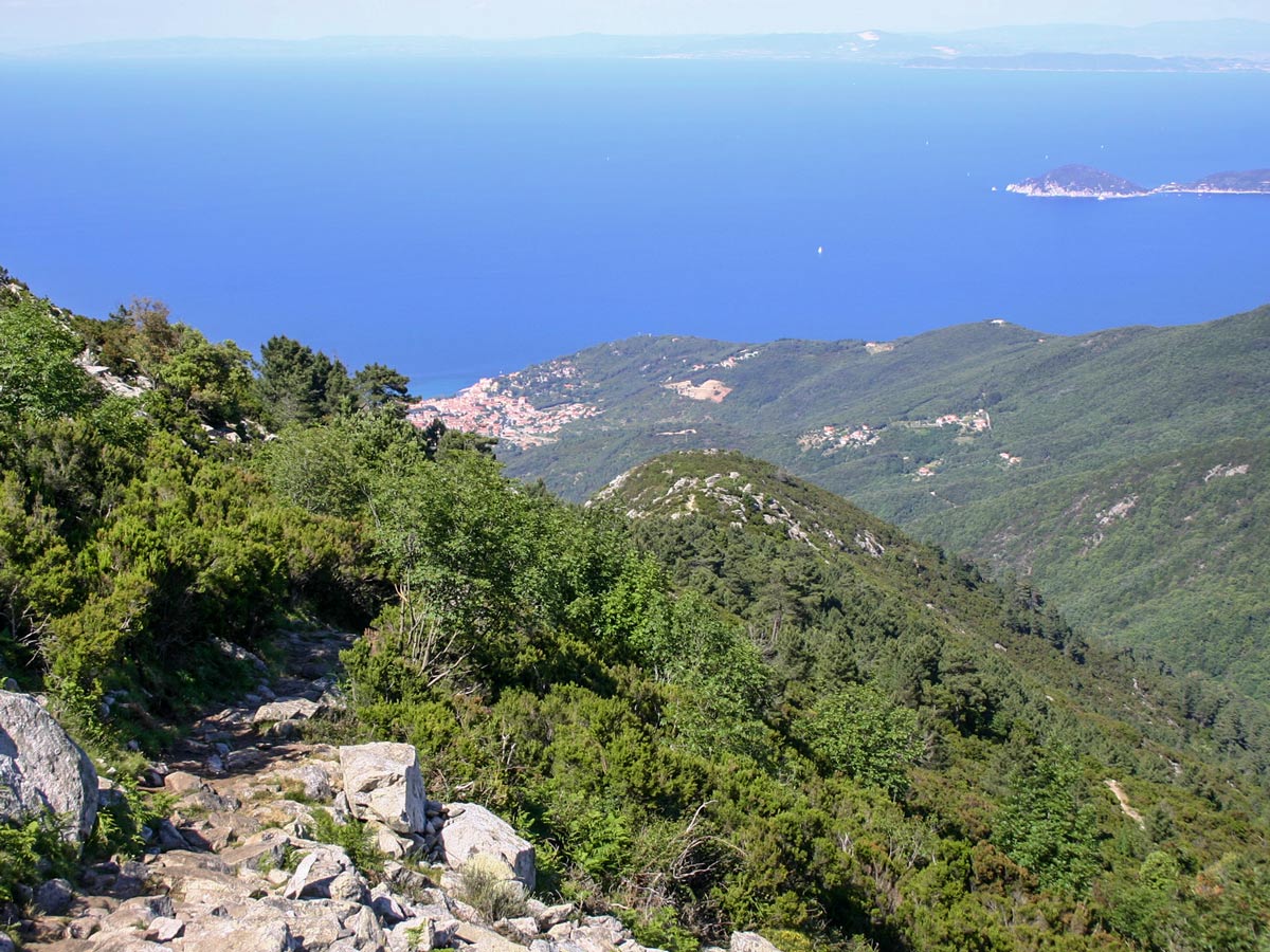 Beautiful views from the hike in the Elba Island in Tuscany