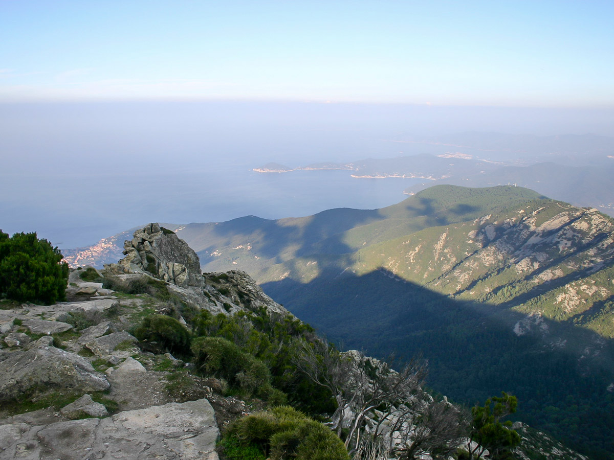 Expansive views from the top of Elba Island seen on self guided walking tour