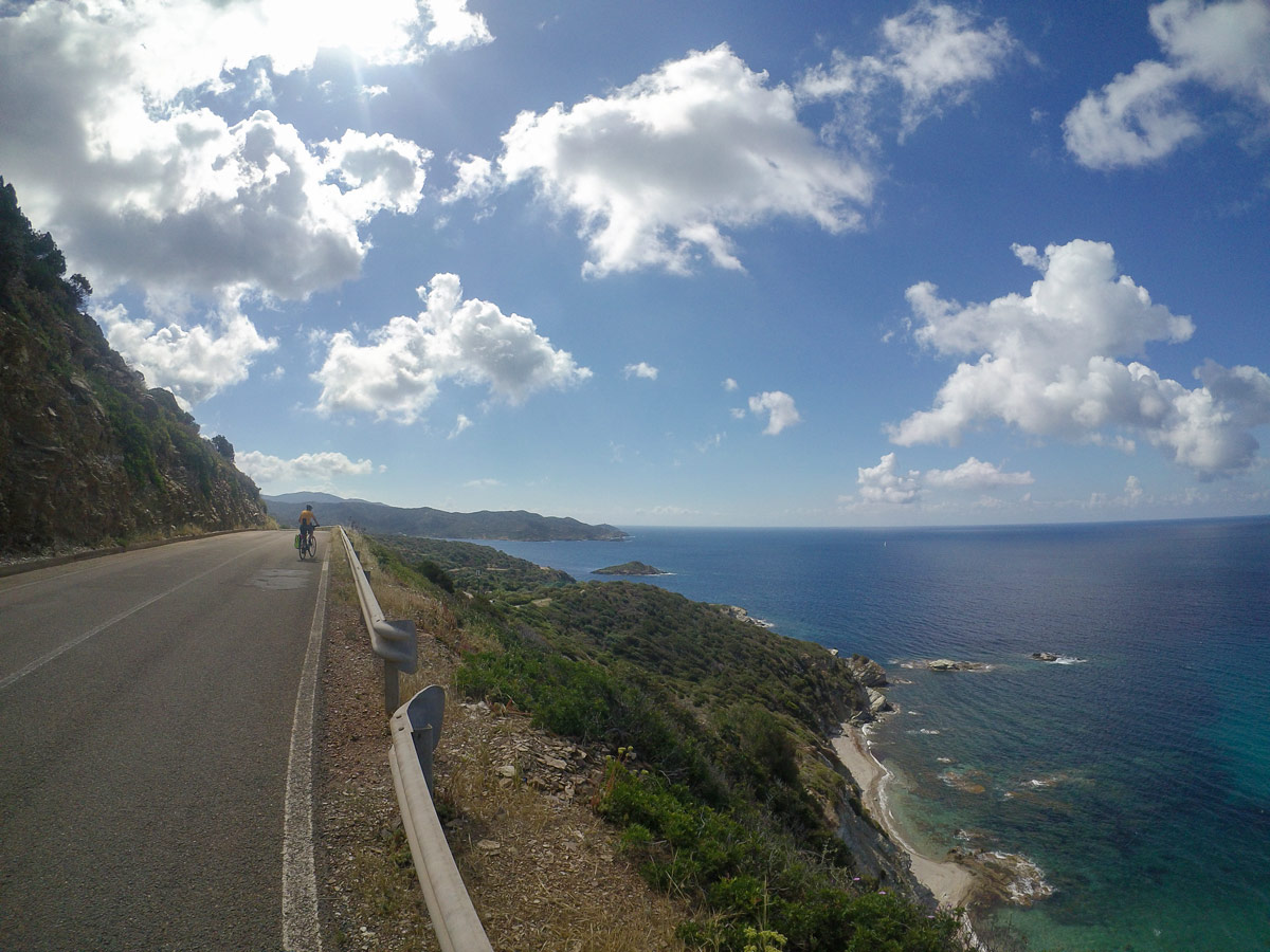 Cloudy sky above the Mediterranea Sea in Sardinia Italy