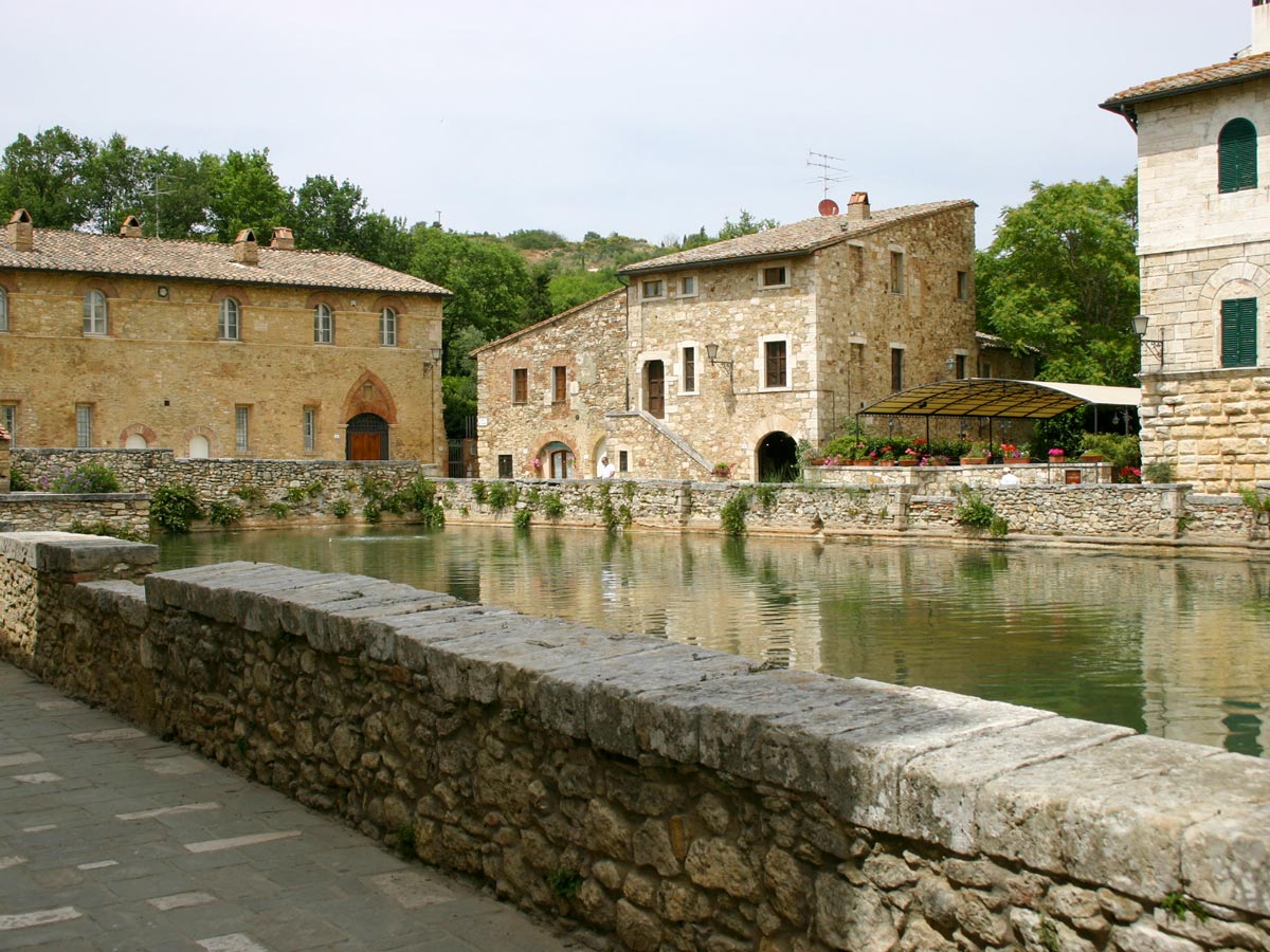 Beautiful oldtown visited on self guided 5 day biking tour in Val dOrcia Italy