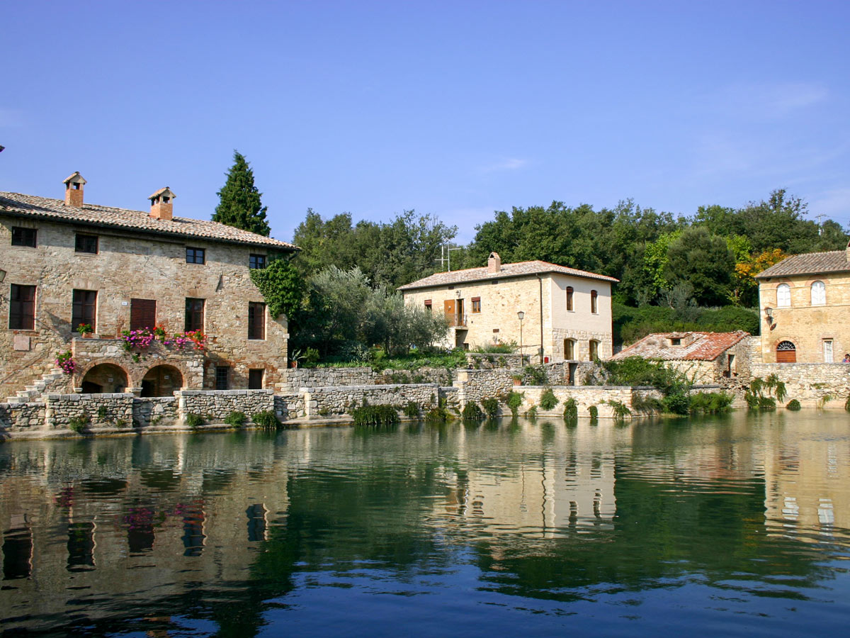 Beautiful oldtown visited on self guided walk from Montepulciano to Siena in Tuscany