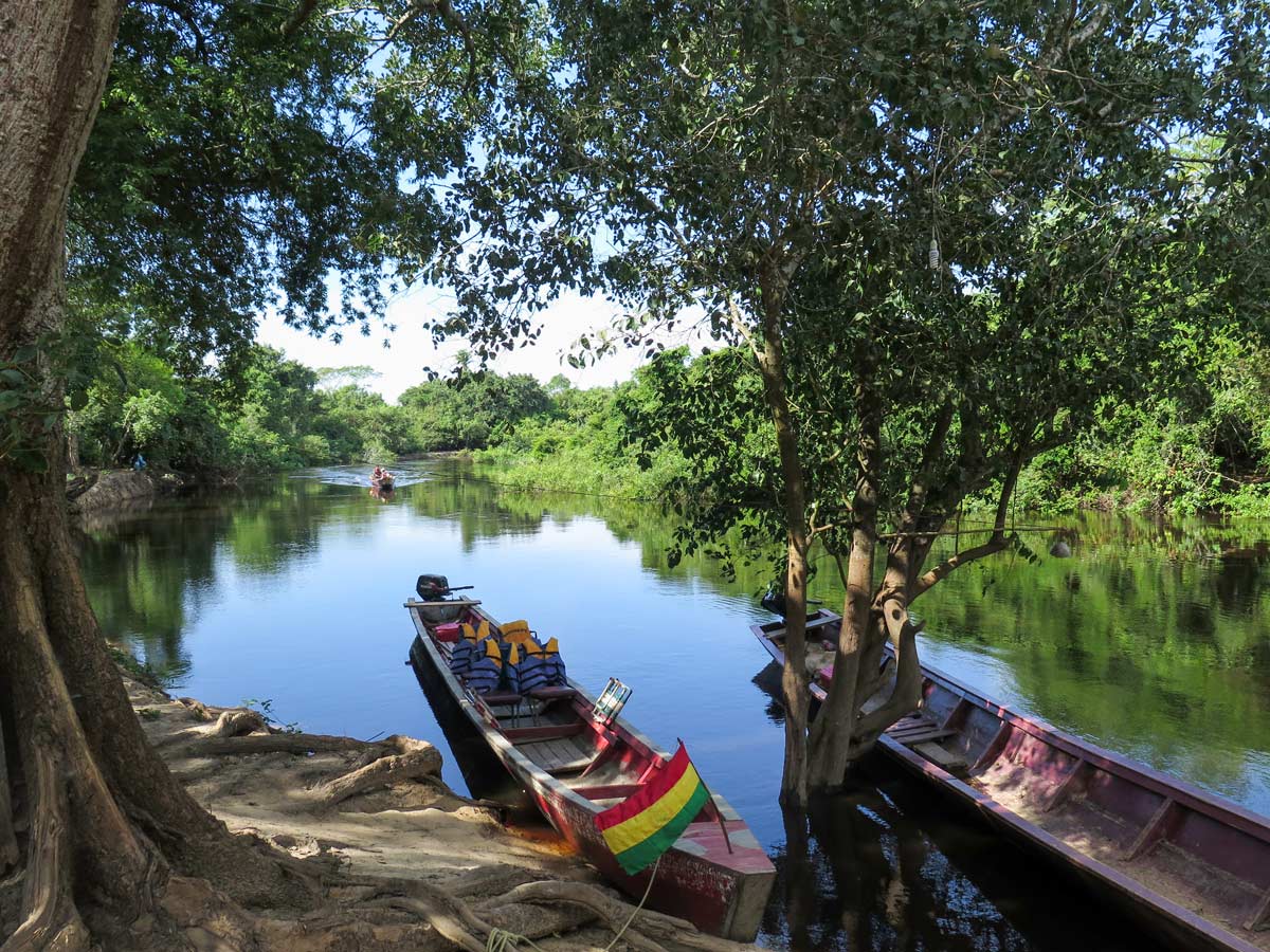 Boats in Amazonia region in Bolivia